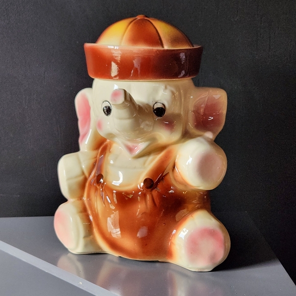 Rare VTG Elephant USA, 12" collectable cookie Jar. Read - Picture 13 of 14